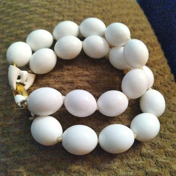 *RARE* STUNNING VINTAGE ESTATE SIGNED CROWN TRIFARI DBL STRAND 8" BRACELET G4931 - Picture 3 of 9